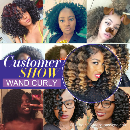 Jumpy Wand Curl Jamaican Bounce bug  bundles 8'' 22strands Synthetic spring Braiding Hair Extension Crochet twist HairFor Woman